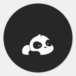 Sleeg Panda Ronde Sticker
