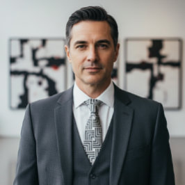 Sleek Abstract Grid Sophistication Stropdas