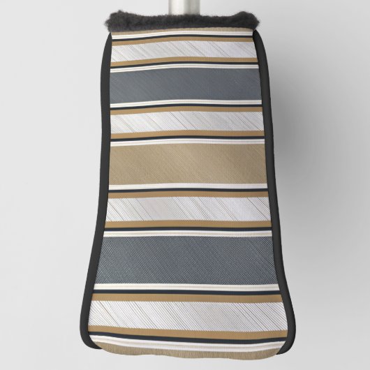 Sleek and Modern Stripe Pattern Golf Putter Cover (Draai 90)