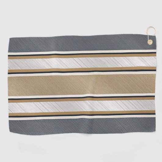 Sleek and Modern Stripe Pattern Golfhanddoek (Horizontaal)