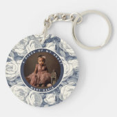 Sleek Anniversary Gifts For Her Rose Flower Sleutelhanger (Achterkant)