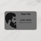 Sleek Black Barber Men's Stylist Minimalist Visitekaartje (Voorkant)