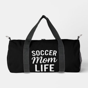 Sleek Black Bold White Typography Soccer Mom Life Plunjezak