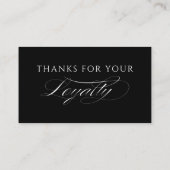 Sleek Black Modern Hearts Customer Loyalty Cards (Achterkant)