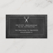 Sleek Black Rich Dark Wood | Leather Frame Visitekaartje (Achterkant)