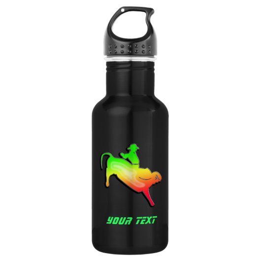 Sleek Bull Rider Waterfles (Voorkant)