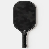 Sleek Camo Deep Black Dark Charcoal Tones Modern  Pickleball Paddle (Achterkant)