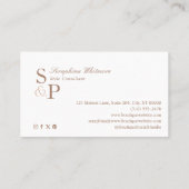 Sleek Chic Minimal Elegant Boutique Monogram Logo Visitekaartje (Achterkant)