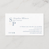 Sleek Chic Minimal Elegant Boutique Monogram Logo Visitekaartje (Achterkant)