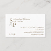 Sleek Chic Minimal Elegant Boutique Monogram Logo Visitekaartje (Achterkant)