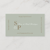 Sleek Chic Minimal Elegant Boutique Monogram Logo Visitekaartje (Voorkant)