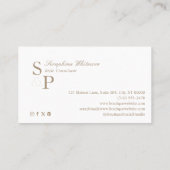 Sleek Chic Minimal Elegant Boutique Monogram Logo Visitekaartje (Achterkant)