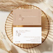 Sleek Chic Minimal Elegant Boutique Monogram Logo Visitekaartje