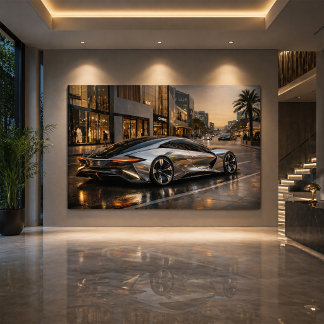 Sleek Concept Supercar Wall Decor Kaart