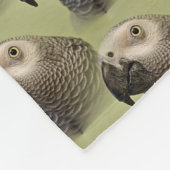 Sleek Congo-Afrikaanse grijze papegaai Fleece Deken (Hoek)