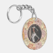 Sleek Dad Fathers Day Gifts Custom Photo Rose Sleutelhanger (Voorkant Links)