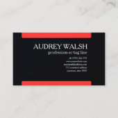 Sleek Dark Professional QR Code Networking Card Visitekaartje (Voorkant)