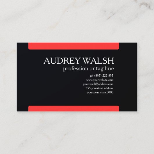 Sleek Dark Professional QR Code Networking Card Visitekaartje (Voorkant)