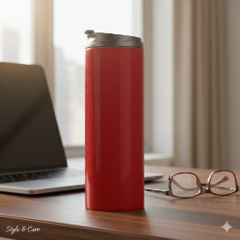 Sleek Deep Red Thermal Tumbler for Hot Drinks Thermosbeker