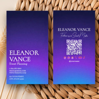 Sleek Elegant Chic Simple Modern Unique Bold Color Visitekaartje