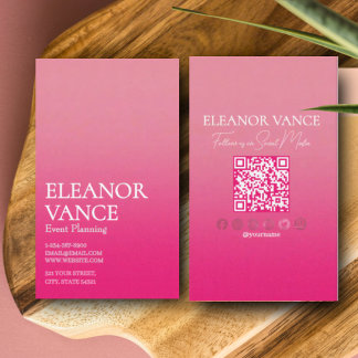 Sleek Elegant Chic Simple Modern Unique Bold Color Visitekaartje