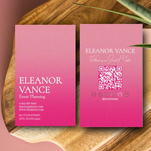 Sleek Elegant Chic Simple Modern Unique Bold Color Visitekaartje