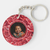 Sleek Fathers Day Ideas Rose Sleutelhanger (Achterkant)