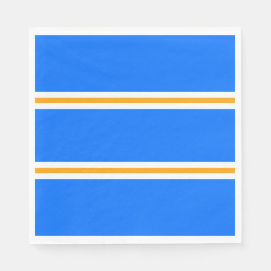 Sleek Fun Bright Blue Yellow White Racing Stripes Servet (Voorkant)