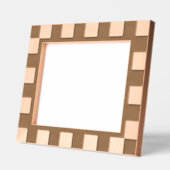 Sleek Geometric Checkerboard Motif Engraved Frame Gegraveerde Lijstjes (Links)