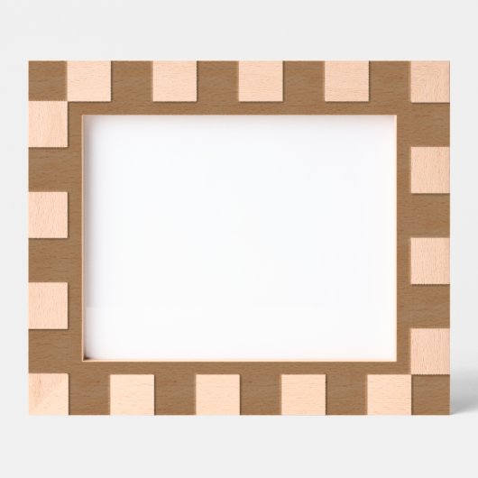 Sleek Geometric Checkerboard Motif Engraved Frame Gegraveerde Lijstjes (Voorkant)