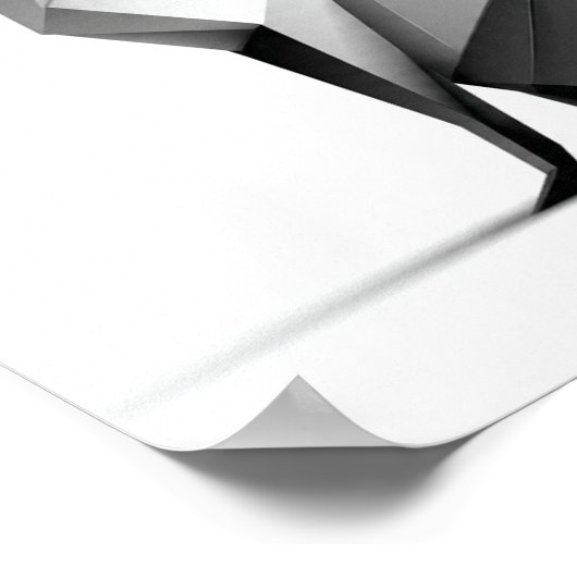 Sleek Geometric Origami Fox Print (Hoek)