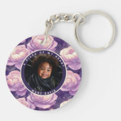 Sleek Gifts For Couples Rose Floral Sleutelhanger (Achterkant)