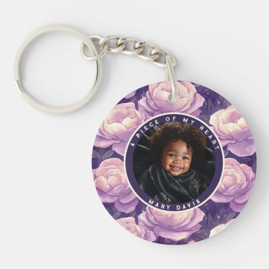 Sleek Gifts For Couples Rose Floral Sleutelhanger (Voorkant)