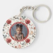 Sleek Gifts For Husband Rose Flower Sleutelhanger (Achterkant)