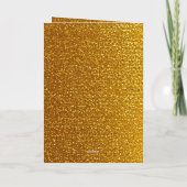 Sleek Gold Ouders Foto 50e Jubileum Kaart (Achterkant)