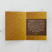 Sleek Gold Ouders Foto 50e Jubileum Kaart (Binnen)