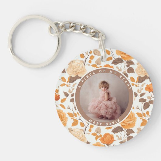 Sleek Graduation Gifts for girlfriend Photo Rose  Sleutelhanger (Voorkant)