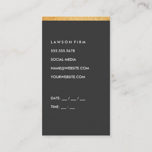 Sleek Grey (afspraak) Afsprakenkaartje (Achterkant)