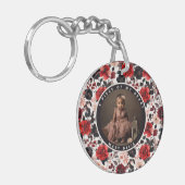 Sleek in loving memory Photo Rose Flower Sleutelhanger (Voorkant Links)