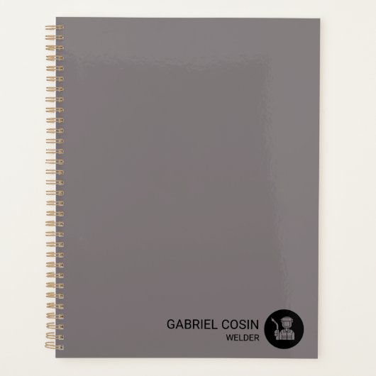 Sleek Industriële Rig Lasser Logboek Planner (Voorkant)