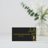 Sleek Law & Justice Business Card | Attorney Visitekaartje (Staand voorkant)