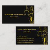 Sleek Law & Justice Business Card | Attorney Visitekaartje (Voorkant / Achterkant)