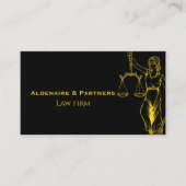 Sleek Law & Justice Business Card | Attorney Visitekaartje (Voorkant)