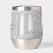 Sleek Luxury Glitter Drips Silver (Achterkant)