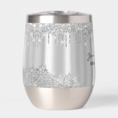 Sleek Luxury Glitter Drips Silver (Voorkant)