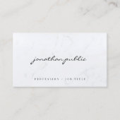 Sleek Marble Template Calligraphy Script Luxury Visitekaartje (Voorkant)