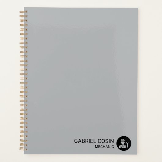Sleek Mechanisch Veldreparatie Logboek Planner (Voorkant)