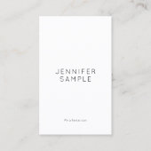 Sleek Minimalist Elegant Modern Template Vertical Visitekaartje (Voorkant)
