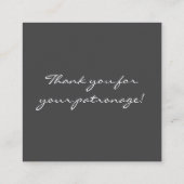 Sleek Minimalist Informatiekaartje (Achterkant)