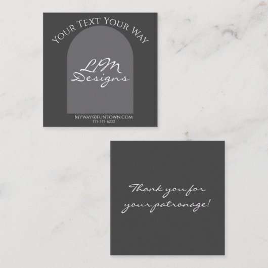 Sleek Minimalist Informatiekaartje (Voorkant / Achterkant)